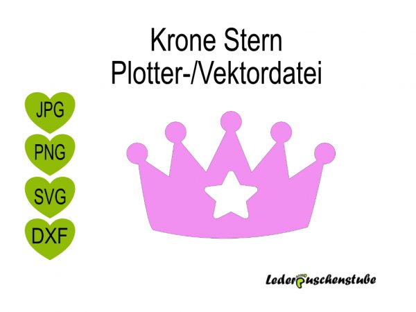 Plotterdatei Vektordatei Krone Stern